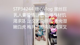 STP34244 糖心Vlog 黑丝巨乳人妻偷情日记 劲爆身材饥渴求茎 足交乳交侍奉 激肏湿嫩白虎 梅开二度内射 情深叉喔